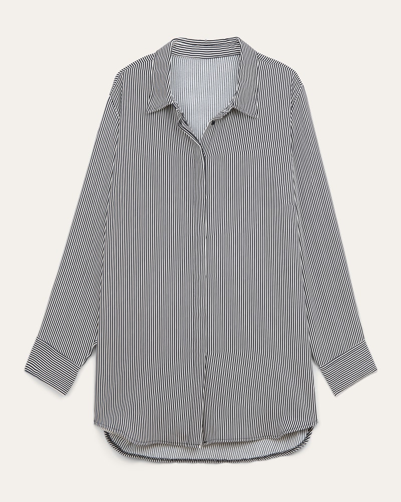 Front of plus size Ausha Tailored Georgette Blouse by T Tahari | Dia&Co | dia_product_style_image_id:197325